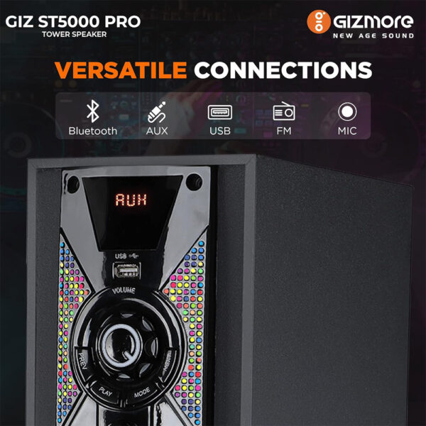 Gizmore ST5000 PRO 50W Bluetooth Tower Speaker