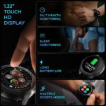 beatXP Exact Smartwatch with Medical Grade ECG- Black