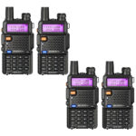 BAOFENG UV5R Professional FM Walkie Talkie (Range Upto 5KM) - (Pair of 4 Pcs)