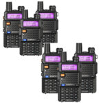 BAOFENG UV5R Professional FM Walkie Talkie (Range Upto 5KM) - (Pair of 6 Pcs)