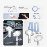 Toreto Air Flex ANC Wireless Earbuds with Wireless Charging