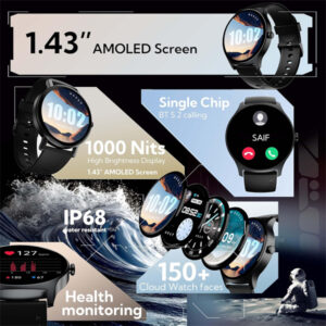 Boult Audio Rover Pro 1.43" HD Super AMOLED Screen with Always on Display