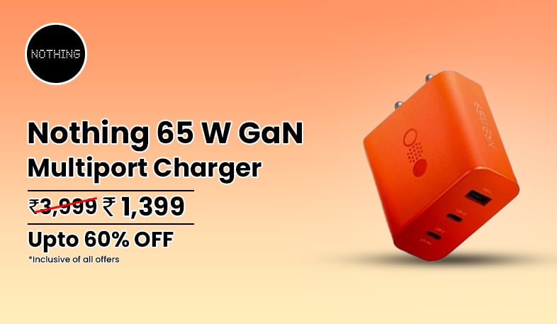 CMF by Nothing 65W GaN 3 A Multiport Mobile Charger