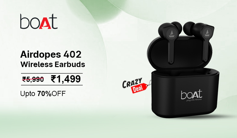 BoAt Airdopes 402 Bluetooth Truly Wireless In Ear Earbuds with Mic