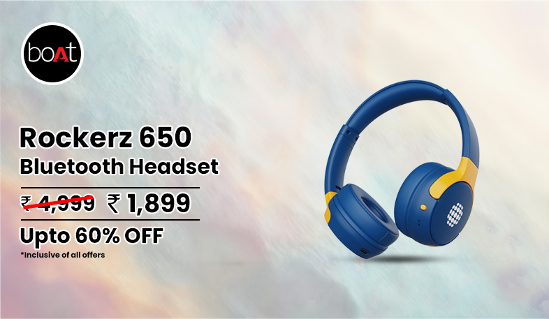 BoAt Rockerz 650 Sunburn Edition with 60 Hours Battery Backup Bluetooth Headset