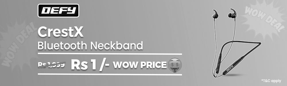 Defy CrestX Neckband Wow Deal Desktop