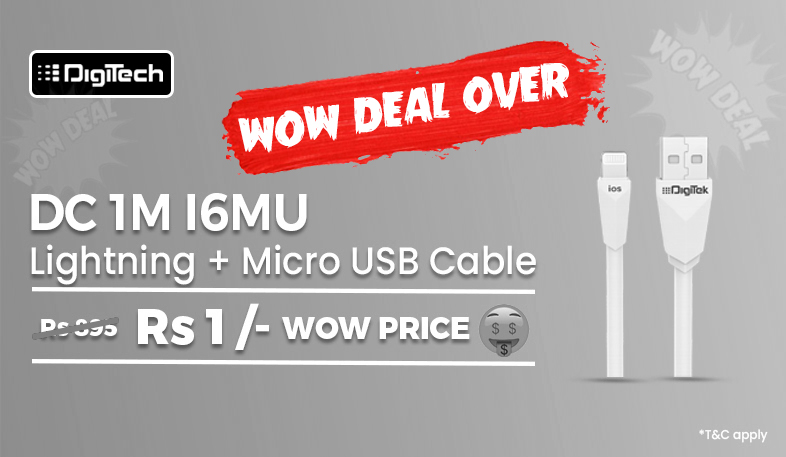 Digitek DC 1M I6MU Lightning Micro USB Cable Wow Deal Product Banner Mobile Over