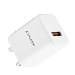 Ambrane 18W Fast Charging Wall Charger USB Port Mobile Charger