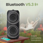 Portronics Rumble 25W Portable Bluetooth Speaker,Wired karaoke Mic