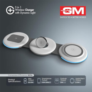 GM G+3-in-1 Wireless Charger with Dynamic Lights