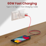 Portronics Hue x 60W Dual Tone Colour Type C Fast Charging Cable