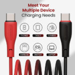 Portronics Hue x 60W Dual Tone Colour Type C Fast Charging Cable