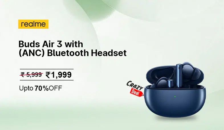 Realme Buds Air 3 with (ANC) Bluetooth Earbuds Banner