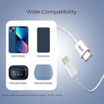 UBON OG Series WR72 Type C to iPhn Cable 1 M