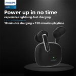 Philips TAT1150BK/94 Premium Wireless Earbuds with ANC