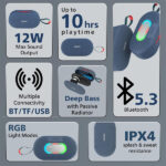 Philips Audio TAS1400BL Wireless Bluetooth Speaker