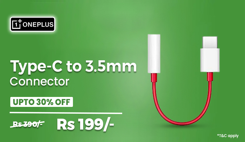 Deal Of The Day OnePlus Type-C to 3.5mm Jack Audio Connector Mobile Bannar