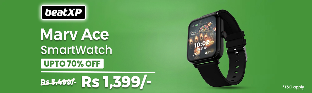 Deal Of The Day beatXP Marv Ace Bluetooth Calling Smart Watch Desktop Bannar