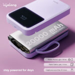 Lifelong Compact 20000 mAh 22.5 W Pocket Size Power Bank