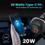 Portronics 1C Triple Output Fast Car Charger