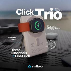 Stuffcool Click Trio 10000mAh Magnetic Wireless Powerbank