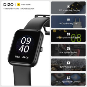 DIZO Watch D Plus 1.85 inch Display Smart Watch