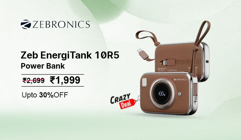 Zebronics Zeb EnergiTank 10R5 Power Bank