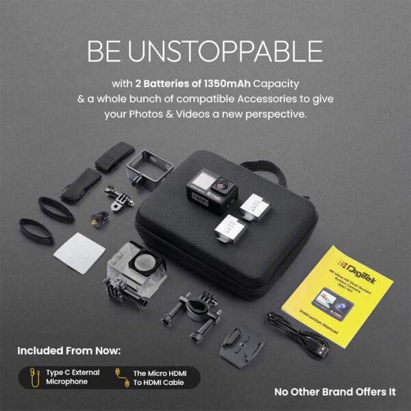 Digitek GoCAM DAC 101 5K Ultra HD Action Camera