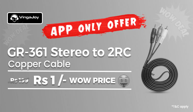 Wow Deal Vingajoy GR 361 copper Cable Mobile Banner App Only Offer