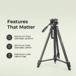 Digitek DTR 550 Foldable Tripod With Phone Holder