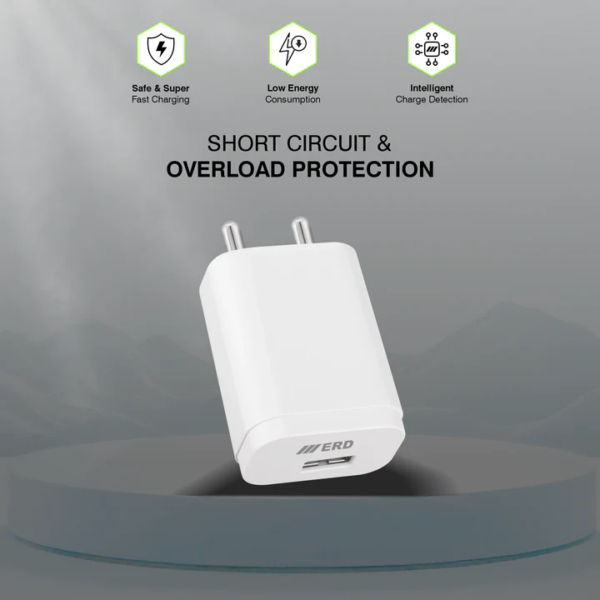 ERD TC-221 USB-A QC Charger With Micro Cable
