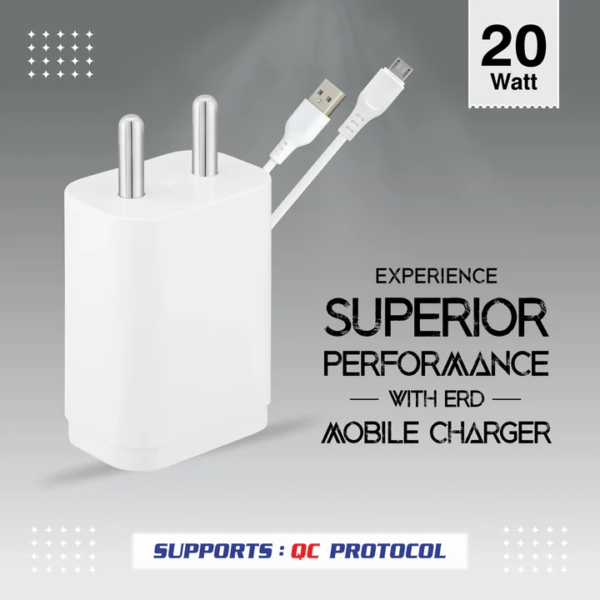 ERD TC-221 USB-A QC Charger With Micro Cable
