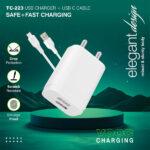 ERD TC-223 USB-A VOOC Charger With USB-C Cable 33W