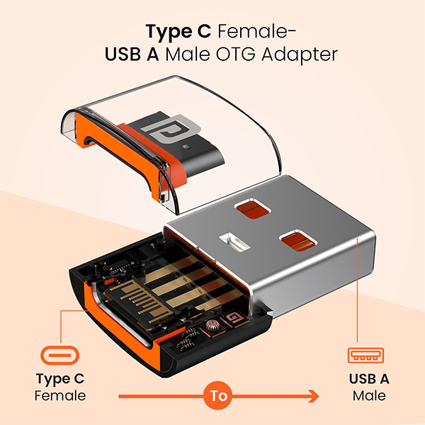 Portronics Bridge X USB 3.0 Type C to USB OTG Adapter