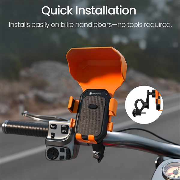 Portronics Mobike 4 Plus Handlebar Mount Mobile Holder
