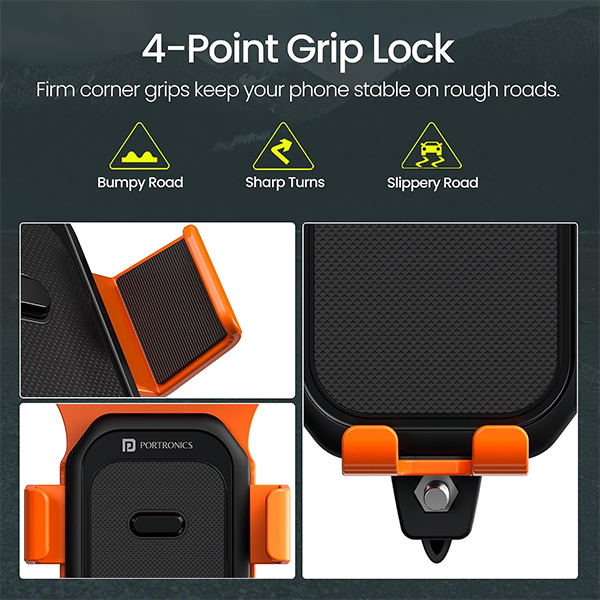 Portronics Mobike 4 Plus Handlebar Mount Mobile Holder