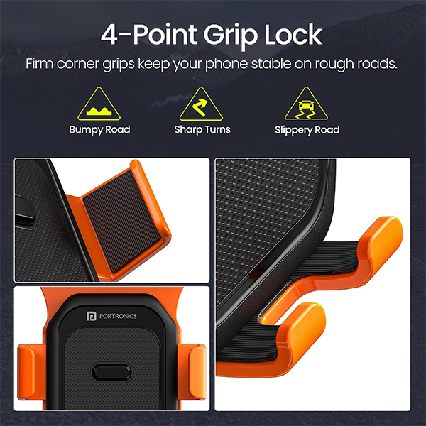 Portronics Mobike 5 Plus Mobile Holder For Scooters & Scooties