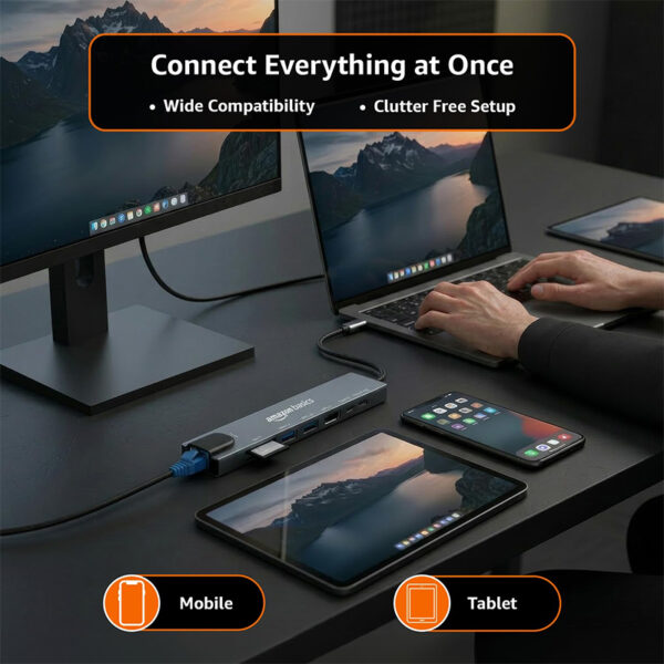 Amazon Basics 8 in 1 USB C Hub