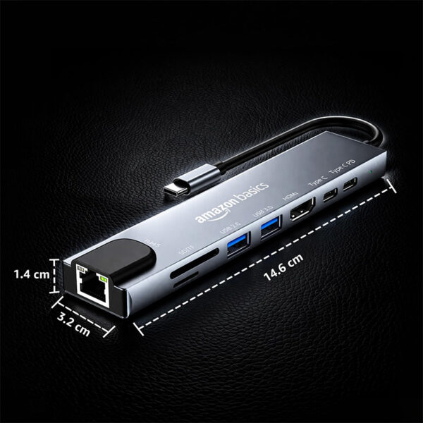 Amazon Basics 8 in 1 USB C Hub