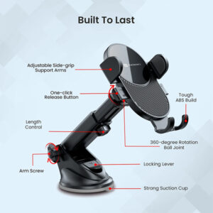 Portronics Clamp M3 Car Phone Holder