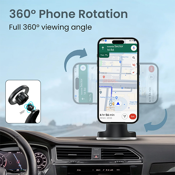 Portronics Clamp M4 Prime Magnetic Car Phone Holder
