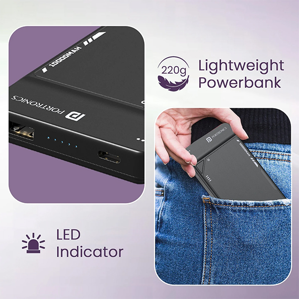 Portronics Luxcell Uno 10K Power Bank