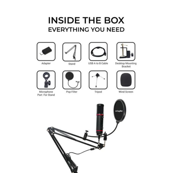 Digitek (DM 501) USB Podcast & Gaming Condenser Microphone Kit