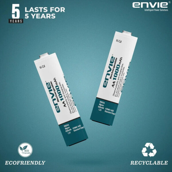 Digitek ENVIE 1000mAh AA Rechargeable Batteries - Pack Of 4