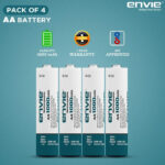 Digitek ENVIE 1000mAh AA Rechargeable Batteries - Pack Of 4