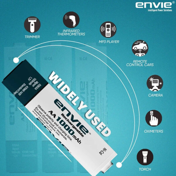 Digitek ENVIE 1000mAh AA Rechargeable Batteries - Pack Of 4