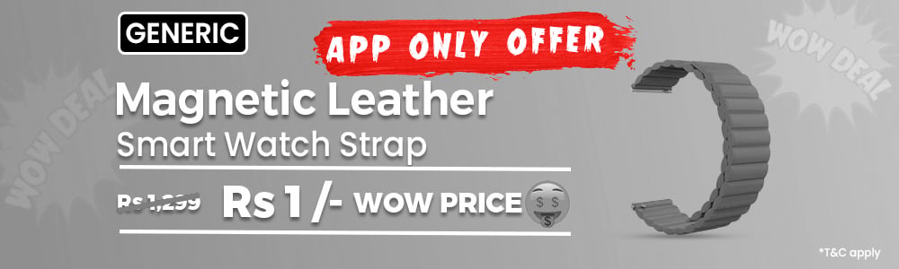 Magnetic Leather 20mm Stretchable Strap For Smart Watch