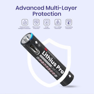 Portronics AAA Lithius Pro Rechargeable Batteries