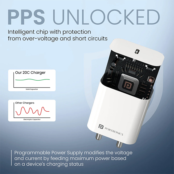 Portronics Adapto 20C Type C Power Adapter