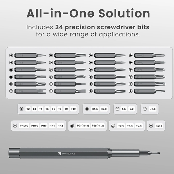 Portronics Bit Box 24-in-1 Screwdriver Kit